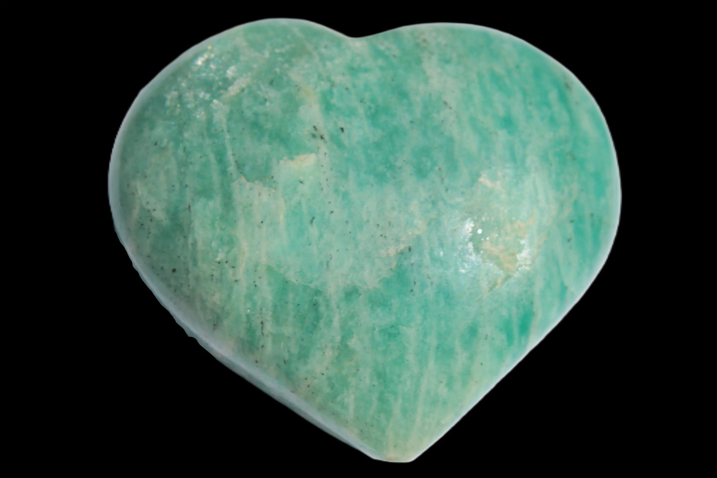 Amazonite heart from Madagascar 154g Rocks and Things