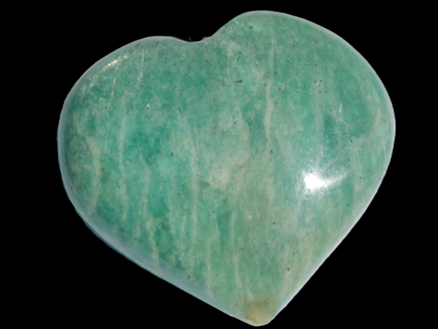 Amazonite heart from Madagascar 154g Rocks and Things