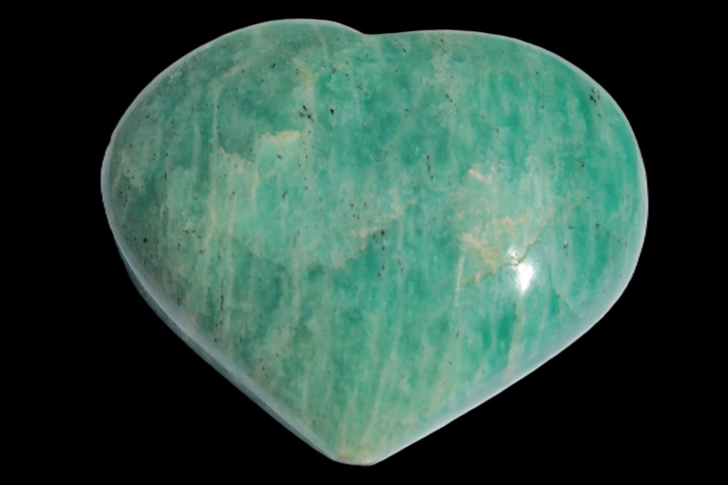 Amazonite heart from Madagascar 154g Rocks and Things