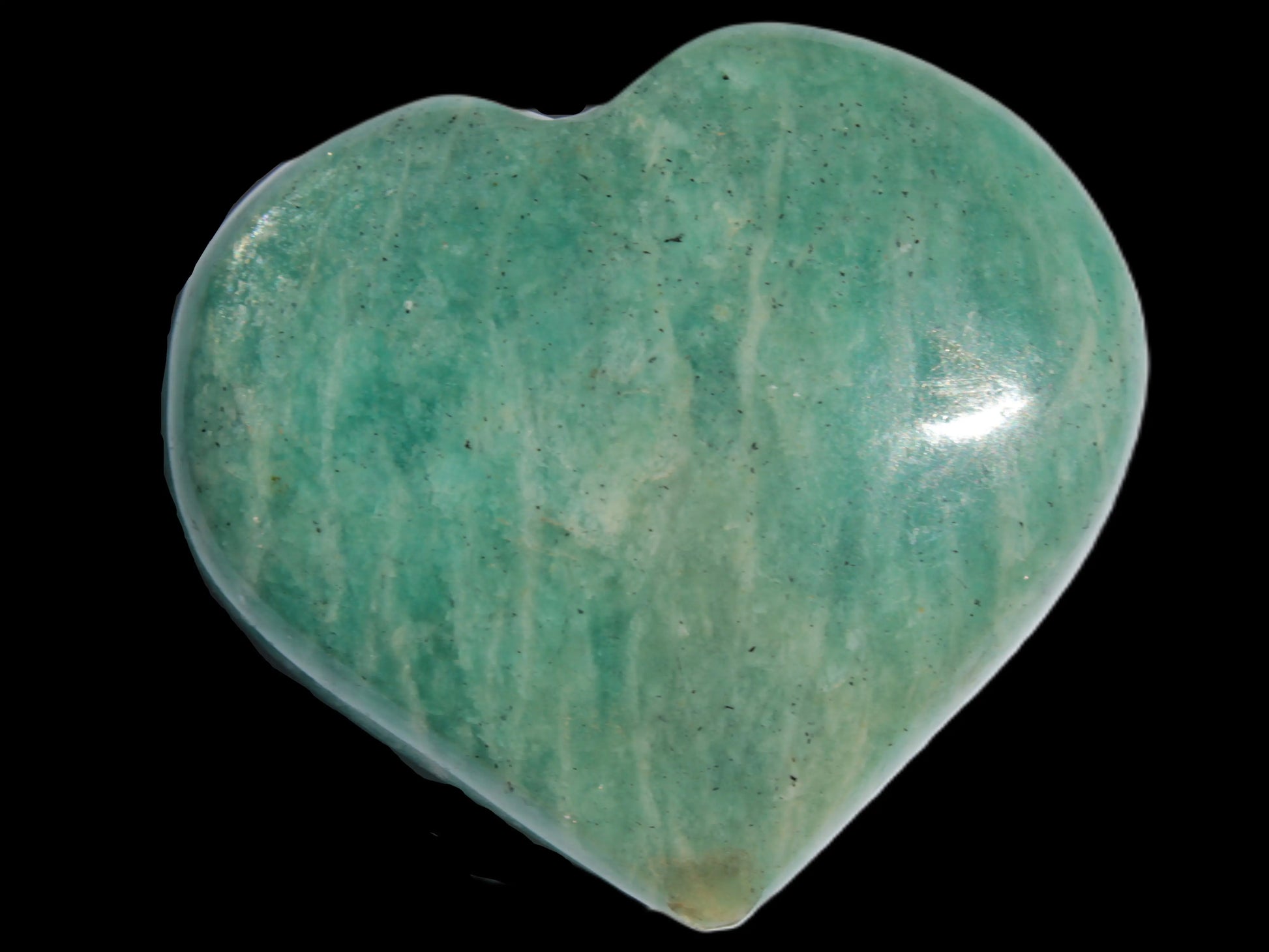 Amazonite heart from Madagascar 154g Rocks and Things