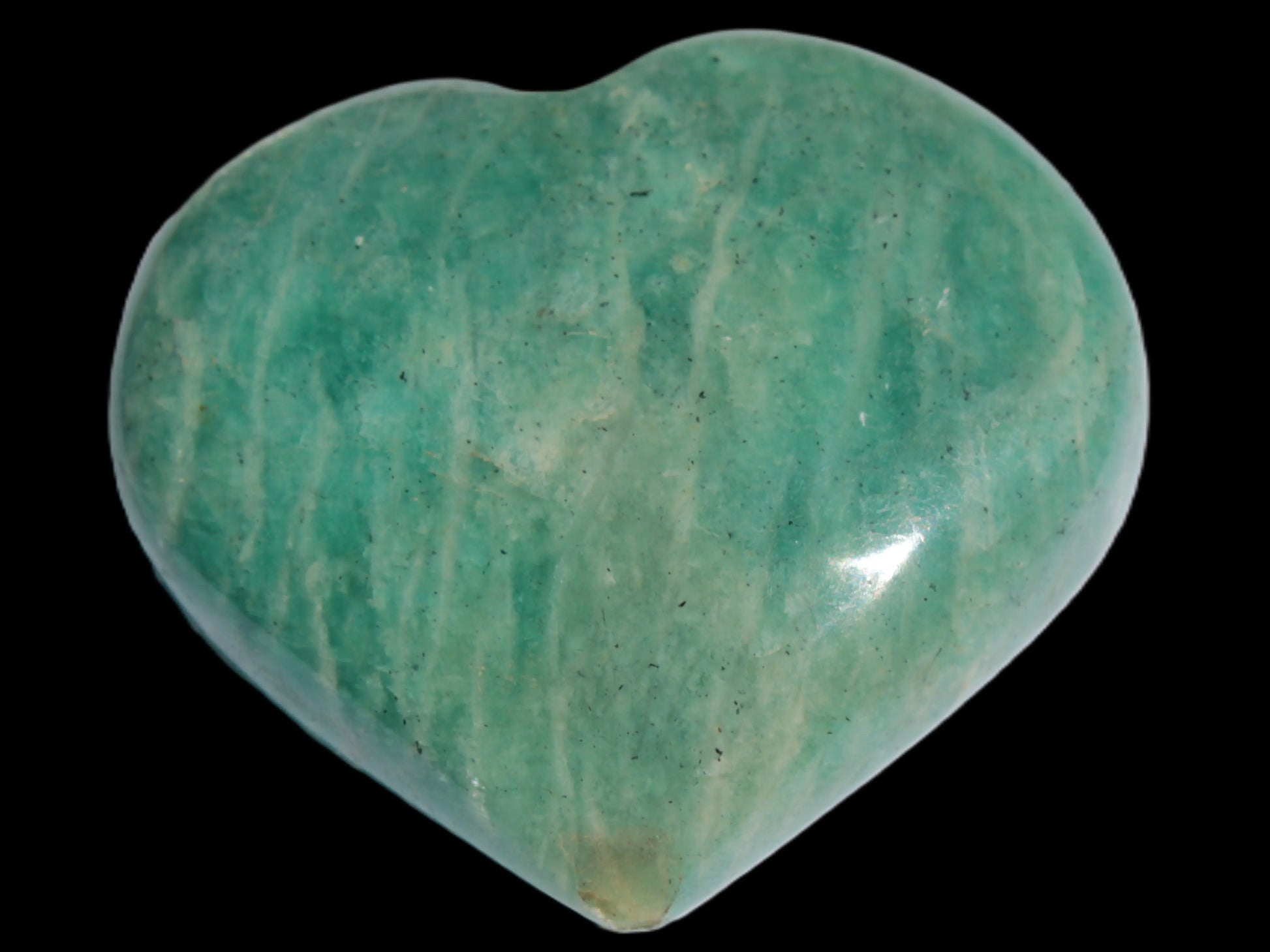 Amazonite heart from Madagascar 154g Rocks and Things