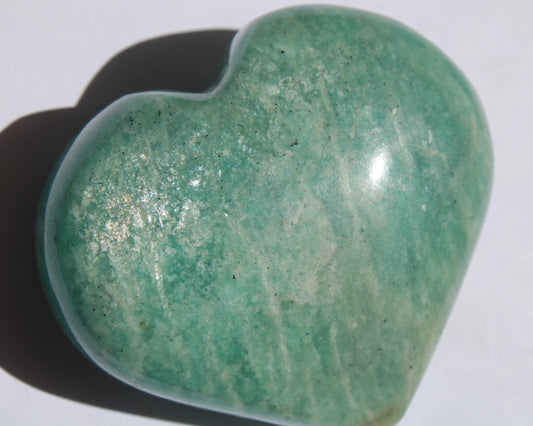 Amazonite heart from Madagascar 154g Rocks and Things