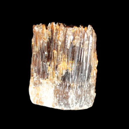 Amber Calcite phosphorescent crystal 127g in sunlight - Rocks and Things Store