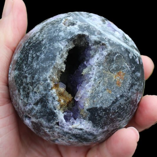 Amethyst Sphalerite sphere 713g Rocks and Things