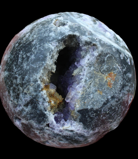 Amethyst Sphalerite sphere 713g  - Rocks and Things Store