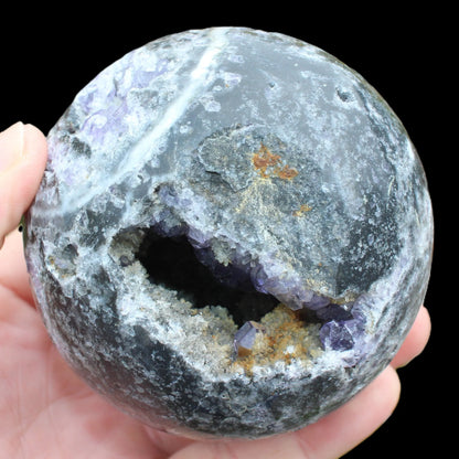 Amethyst Sphalerite sphere 713g Rocks and Things