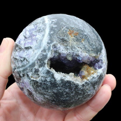 Amethyst Sphalerite sphere 713g Rocks and Things