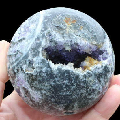 Amethyst Sphalerite sphere 713g Rocks and Things