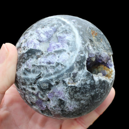 Amethyst Sphalerite sphere 713g Rocks and Things