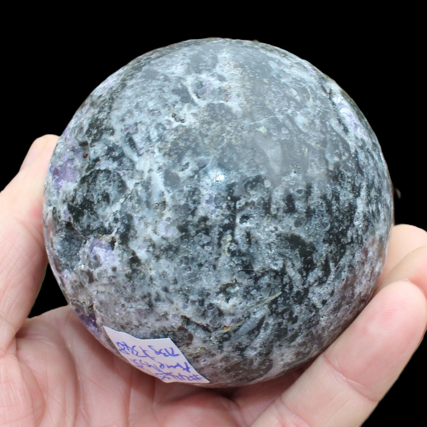 Amethyst Sphalerite sphere 713g Rocks and Things