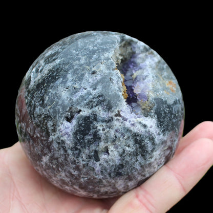 Amethyst Sphalerite sphere 713g Rocks and Things