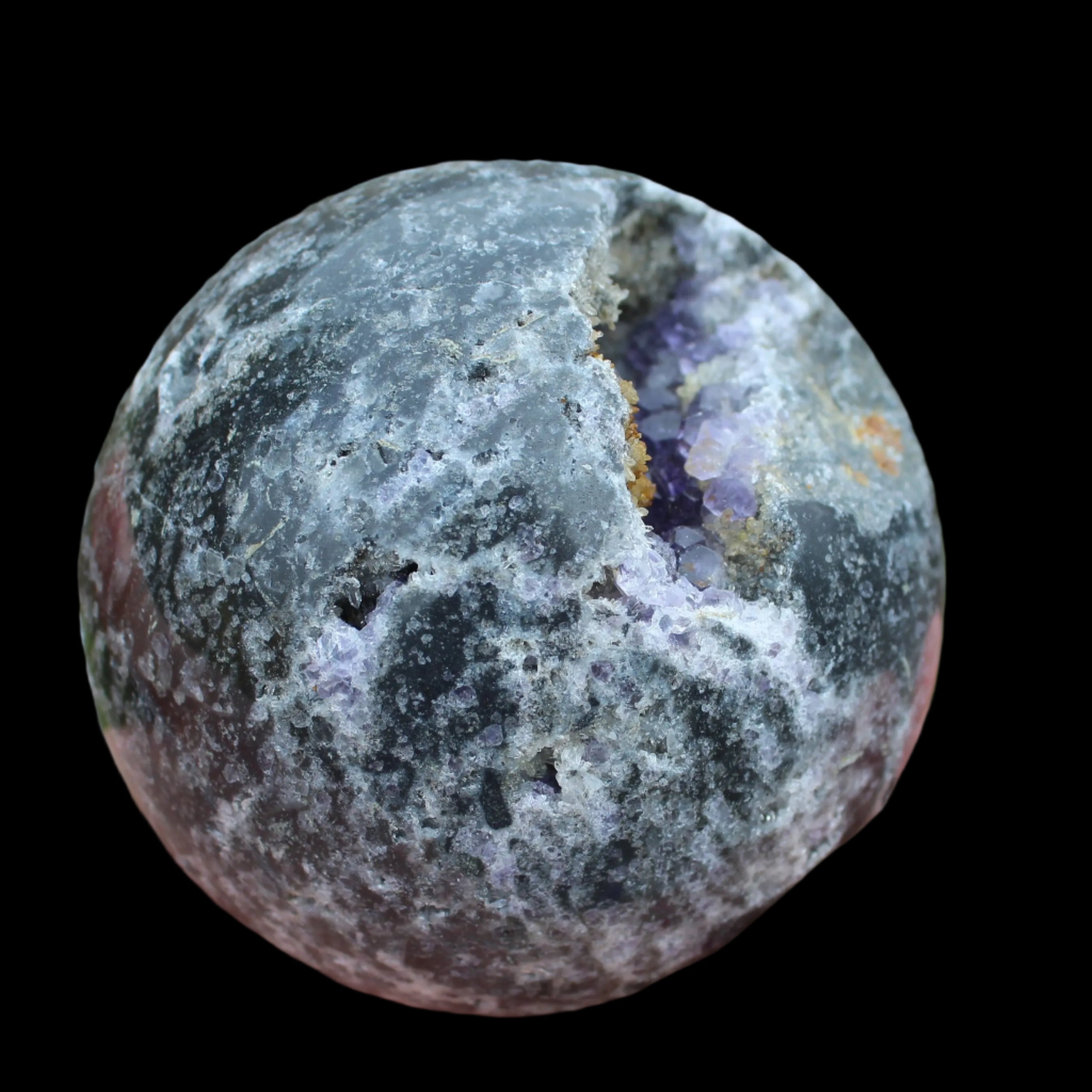 Amethyst Sphalerite sphere 713g  - Rocks and Things Store