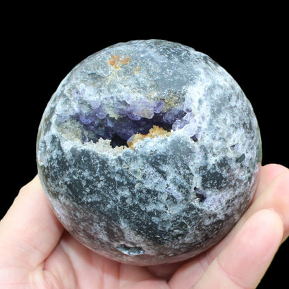 Amethyst Sphalerite sphere 713g Rocks and Things