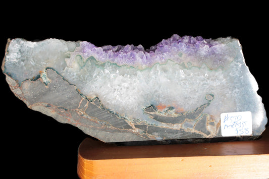 Amethyst slice from Brazil 324g Rocks and Things