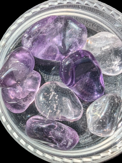 Amethyst tiny polished crystals from Brazil 8-9g Rocks and Things