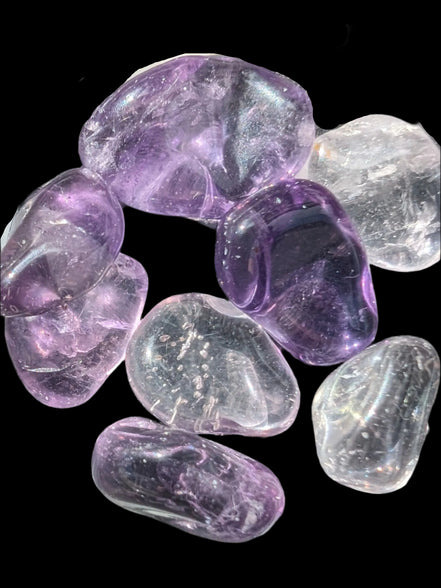 Amethyst tiny polished crystals from Brazil 8-9g in sunshine - Rocks and Things Store