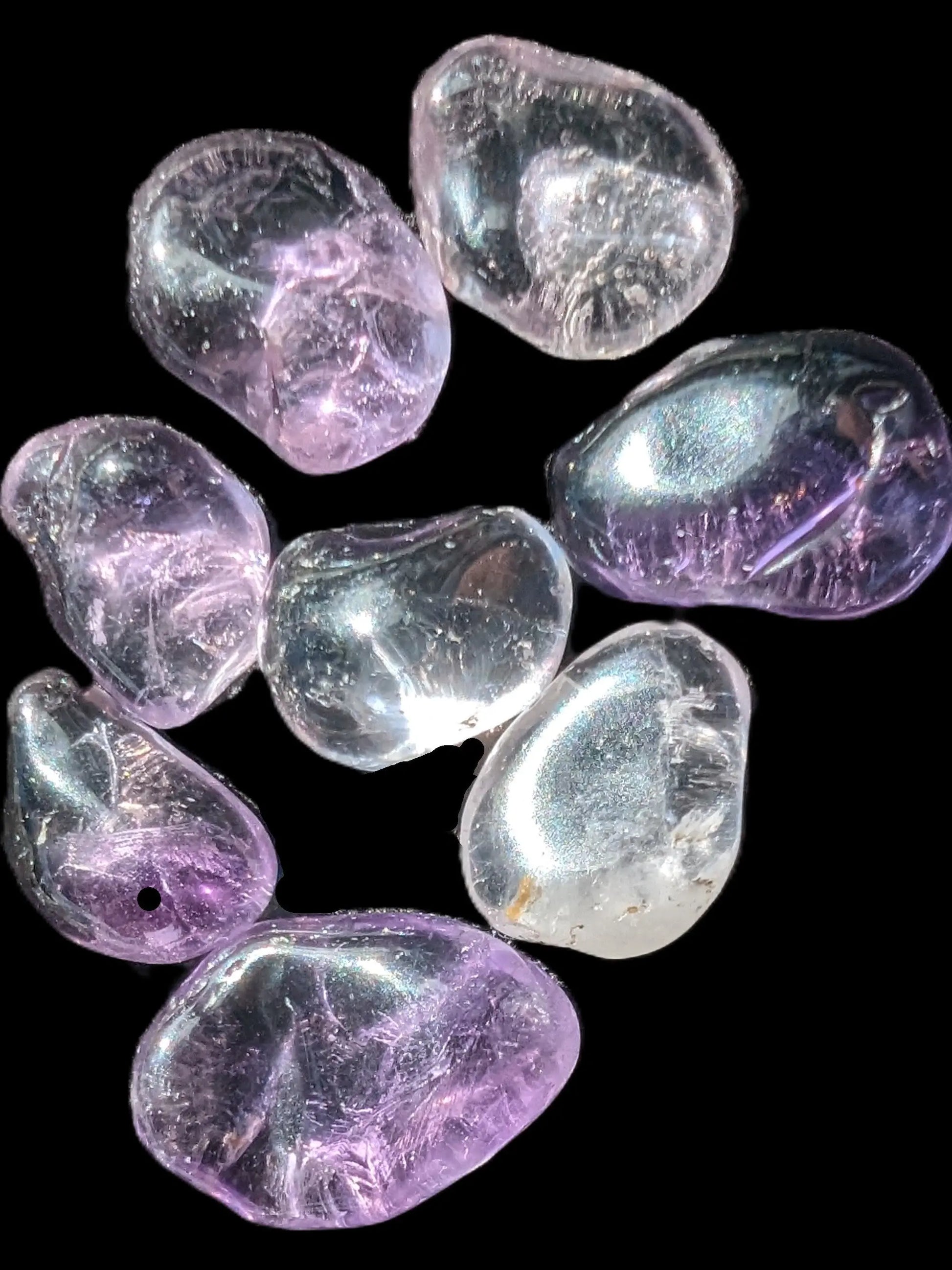 Amethyst tiny polished crystals from Brazil 8-9g Rocks and Things