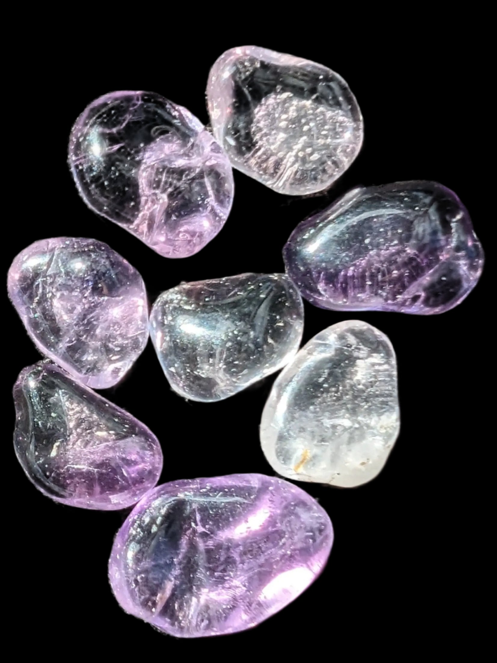 Amethyst tiny polished crystals from Brazil 8-9g in sunshine - Rocks and Things Store