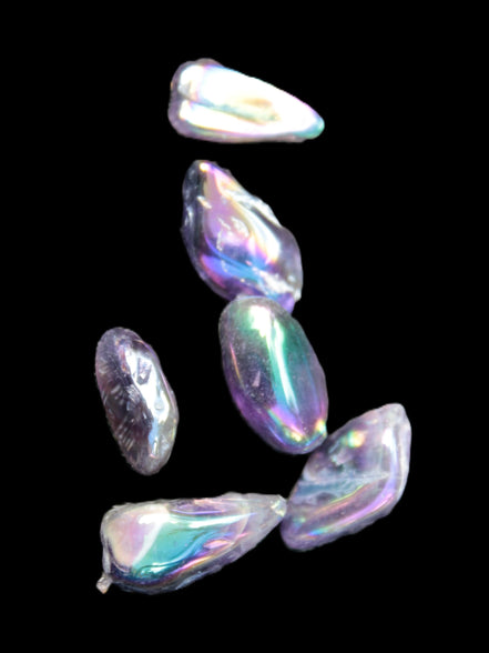 Angel Aura 5-7 Amethyst titanium electroplated crystals 8g Rocks and Things