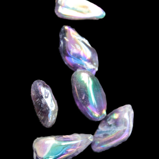Angel Aura 5-7 Amethyst titanium electroplated crystals 8g Rocks and Things
