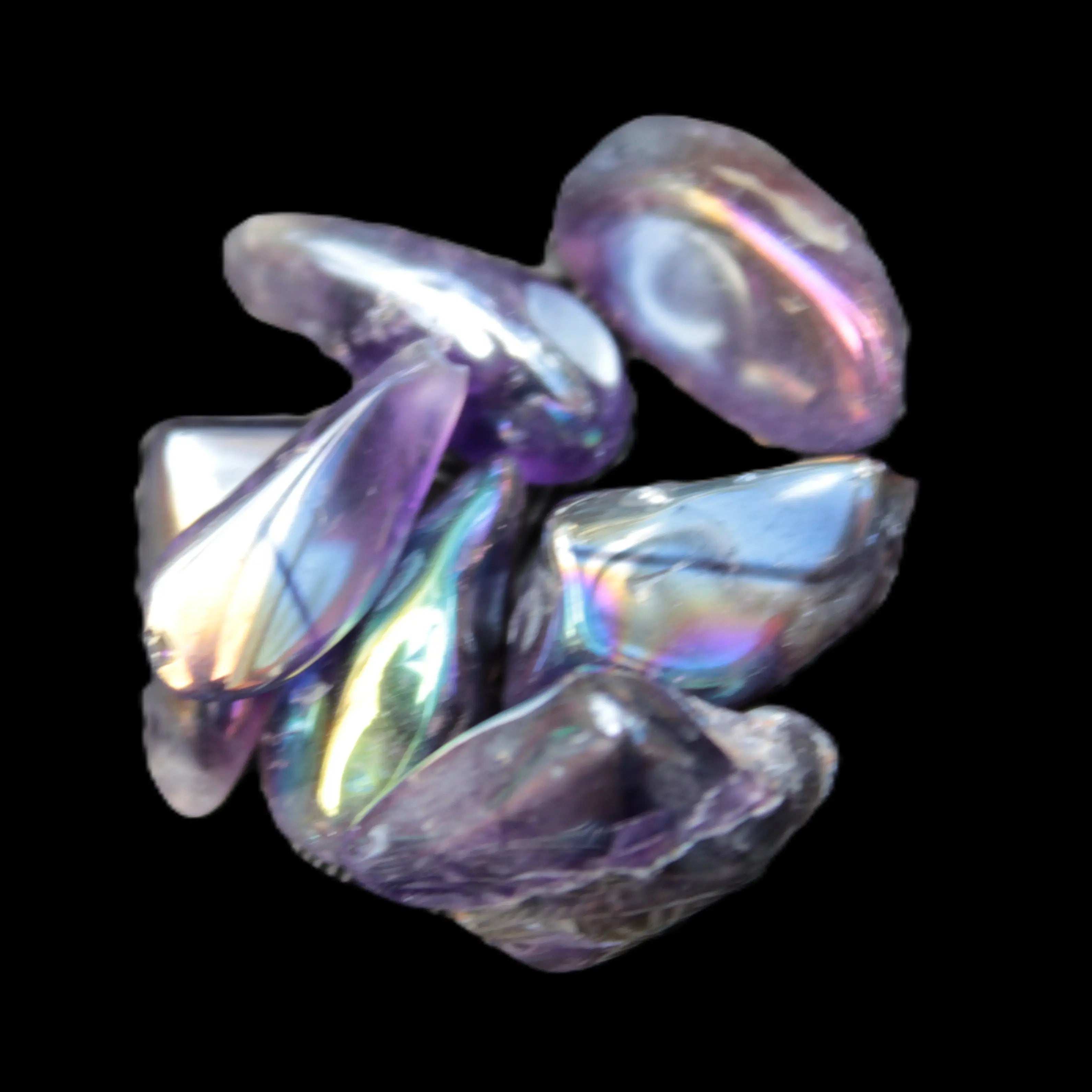 Angel Aura 5-7 Amethyst titanium electroplated crystals 8g Rocks and Things