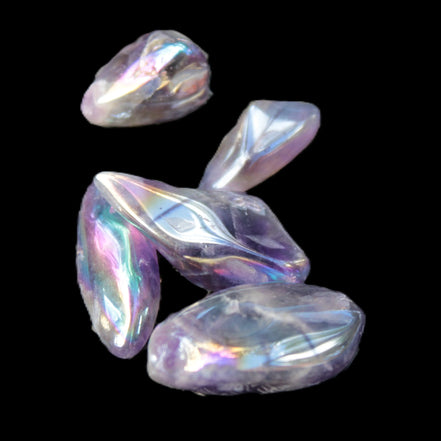 Angel Aura 5-7 Amethyst titanium electroplated crystals 8g Rocks and Things
