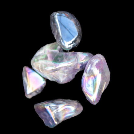 Angel Aura 5-7 Amethyst titanium electroplated crystals 8g Rocks and Things
