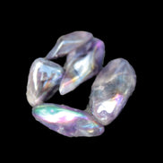 Angel Aura 5-7 Amethyst titanium electroplated crystals 8g Rocks and Things