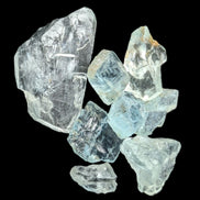 Aquamarine natural 6 crystals 6-7g Rocks and Things