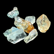 Aquamarine natural 6 crystals 6-7g Rocks and Things