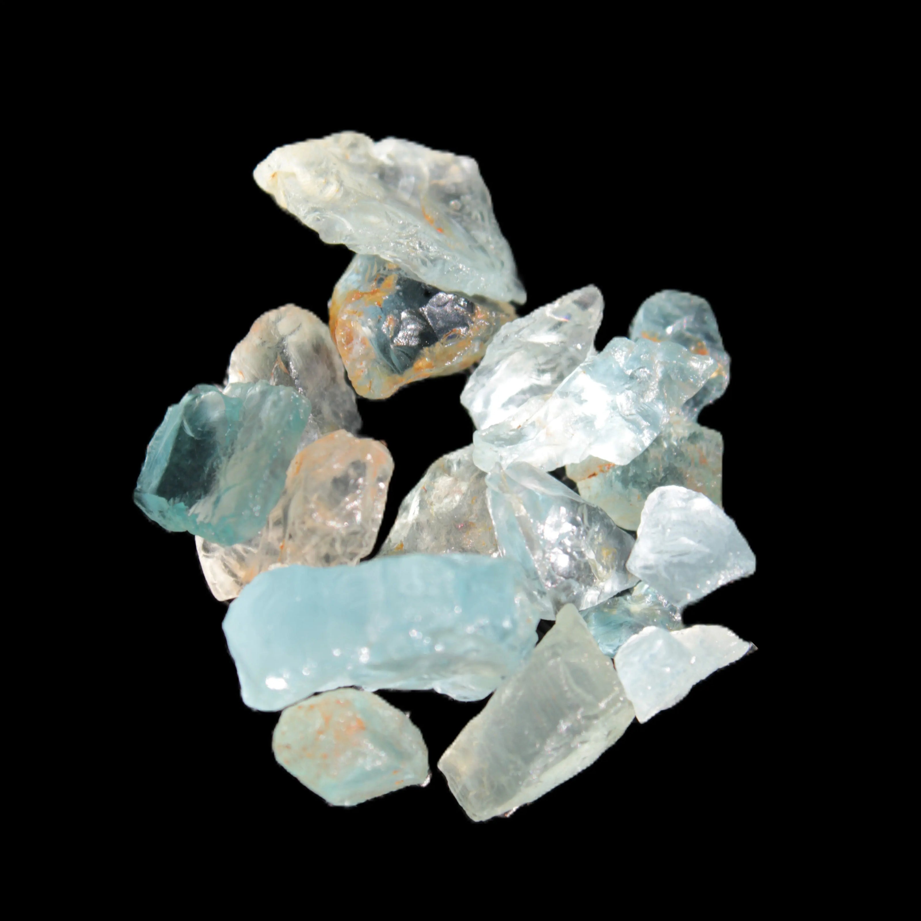 Aquamarine tiny natural crystals 6-7g Rocks and Things