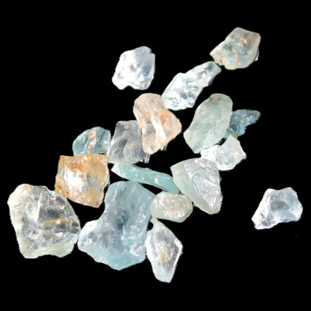 Aquamarine tiny natural crystals 6-7g Rocks and Things