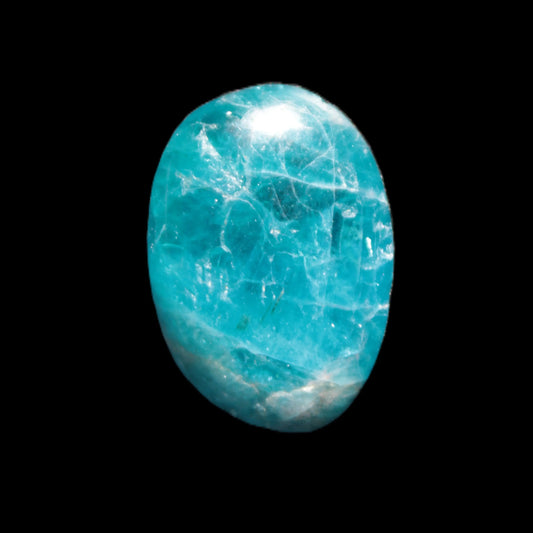 Awesome Neon Blue Apatite tumbled stone 26mm 7.7g Rocks and Things Store