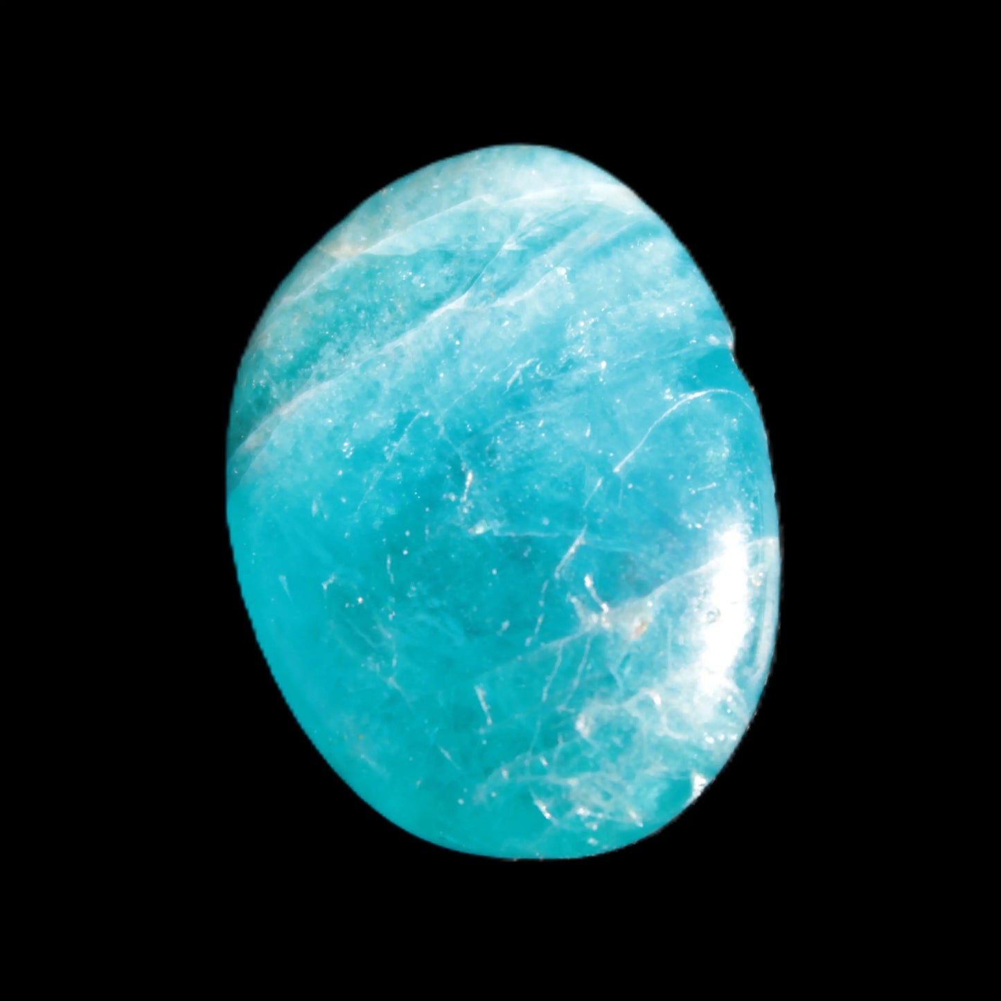 Awesome Neon Blue Apatite tumbled stone 26mm 7.7g Rocks and Things Store