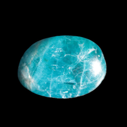 Awesome Neon Blue Apatite tumbled stone 26mm 7.7g Rocks and Things Store