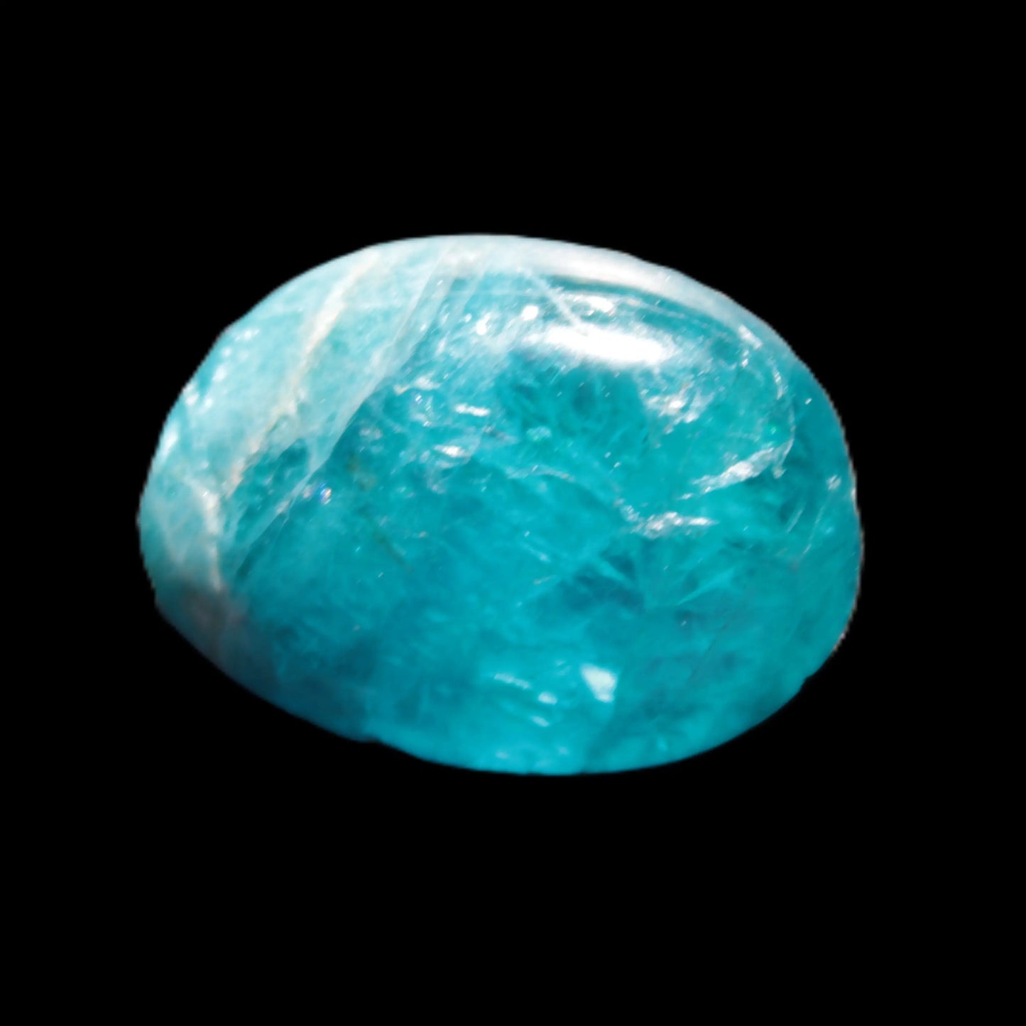 Awesome Neon Blue Apatite tumbled stone 26mm 7.7g Rocks and Things Store