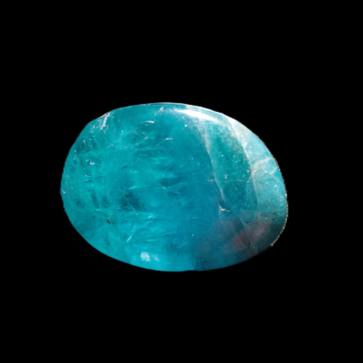 Awesome Neon Blue Apatite tumbled stone 26mm 7.7g Rocks and Things Store