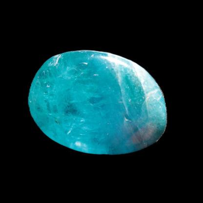 Awesome Neon Blue Apatite tumbled stone 26mm 7.7g Rocks and Things Store