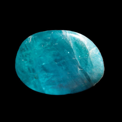 Awesome Neon Blue Apatite tumbled stone 26mm 7.7g Rocks and Things Store