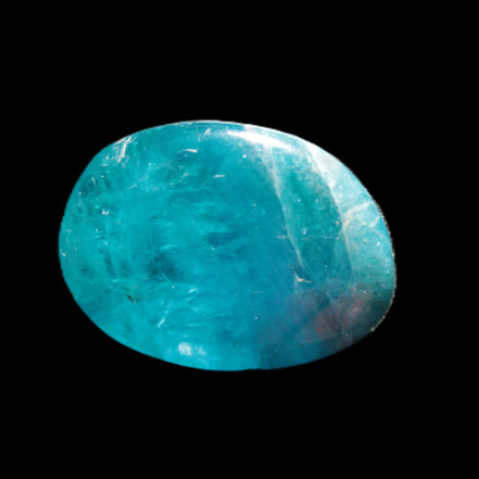 Awesome Neon Blue Apatite tumbled stone 26mm 7.7g Rocks and Things Store