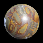Bamboo Leaf Jasper sphere 84mm 439g - Rocks and Things Store