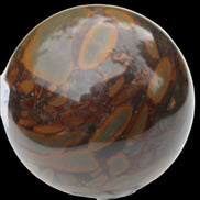 Bamboo Leaf Jasper sphere 84mm 439g - Rocks and Things Store
