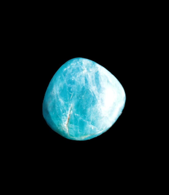 Beautiful Blue Apatite tumbled stone 20mm 10g Rocks and Things Store