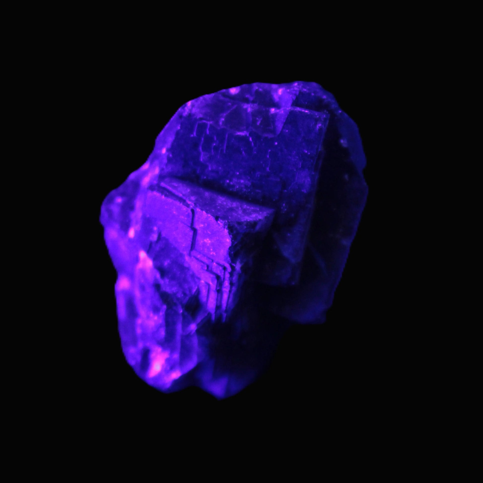 Black Rose UV-reactive Fluorite specimen 18.8g Rocks and Things Store