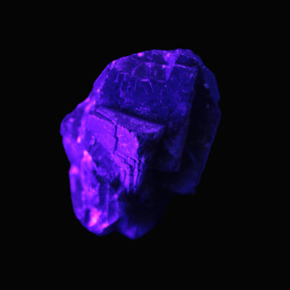 Black Rose UV-reactive Fluorite specimen 18.8g Rocks and Things Store