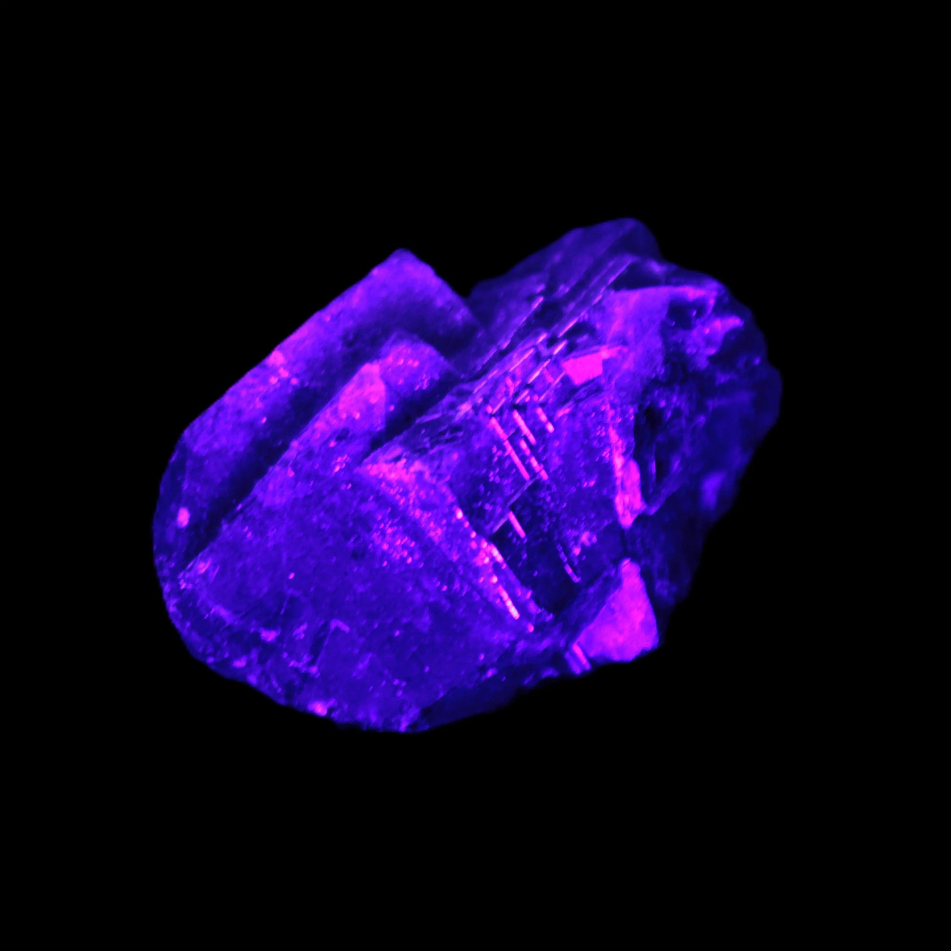 Black Rose UV-reactive Fluorite specimen 18.8g Rocks and Things Store