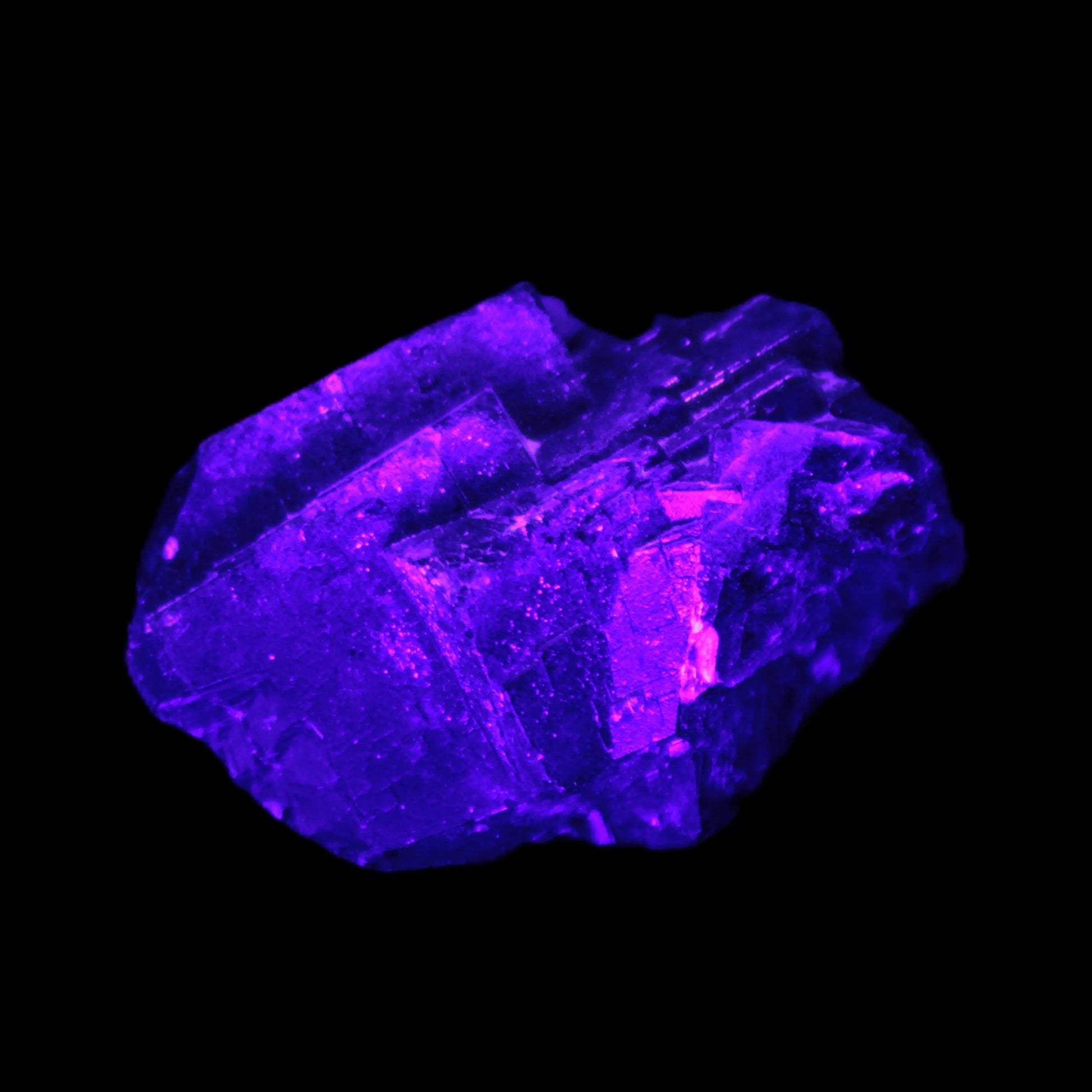 Black Rose UV-reactive Fluorite specimen 18.8g Rocks and Things Store