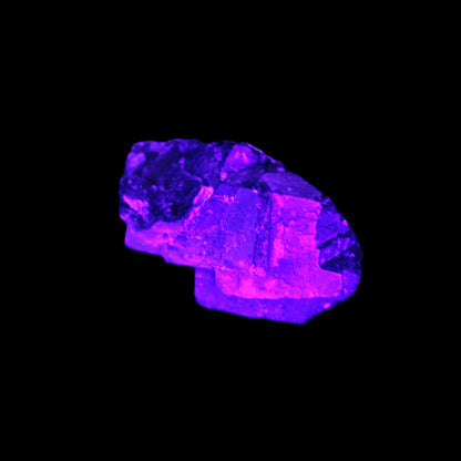 Black Rose UV-reactive Fluorite specimen 18.8g Rocks and Things Store