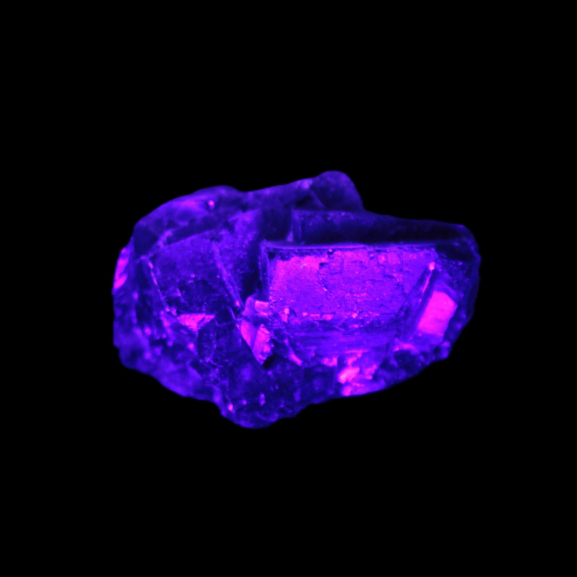 Black Rose UV-reactive Fluorite specimen 18.8g Rocks and Things Store