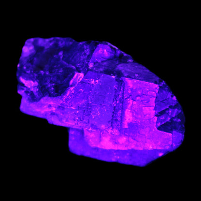 Black Rose UV-reactive Fluorite specimen 18.8g Rocks and Things Store